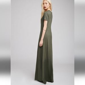Forever 21 Army Green Tshirt Maxi Dress